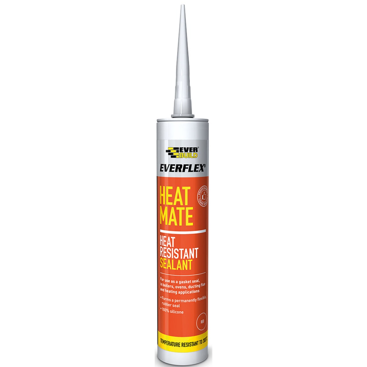 Everbuild Everflex Heat Mate Heat Resistant Silicone Sealant Red C3 Cartridge