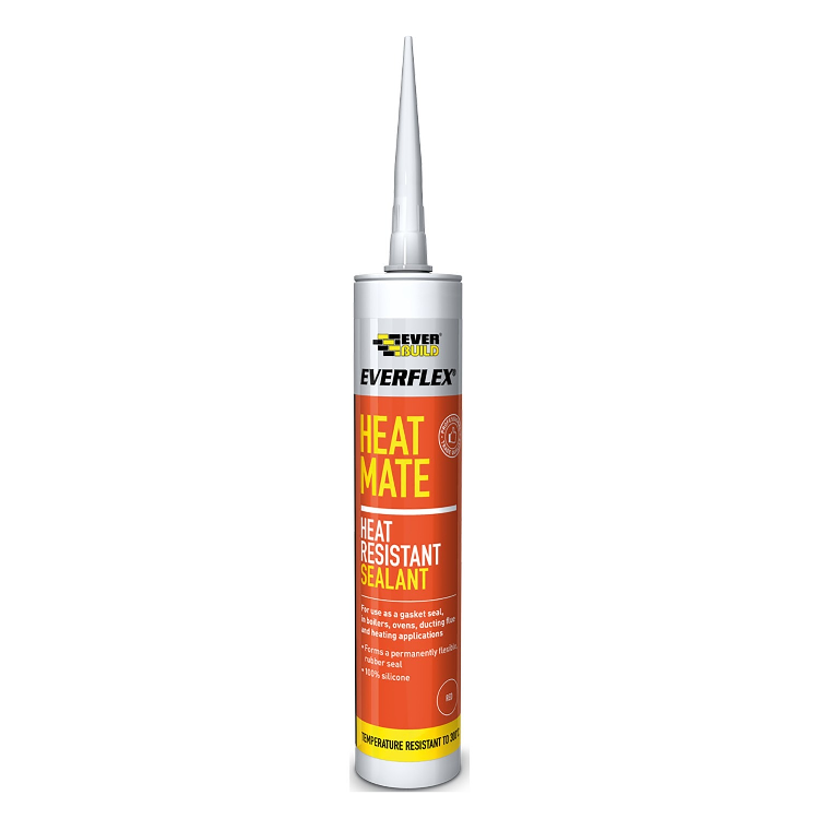 Everbuild Everflex Heat Mate Heat Resistant Silicone Sealant Black C3 Cartridge