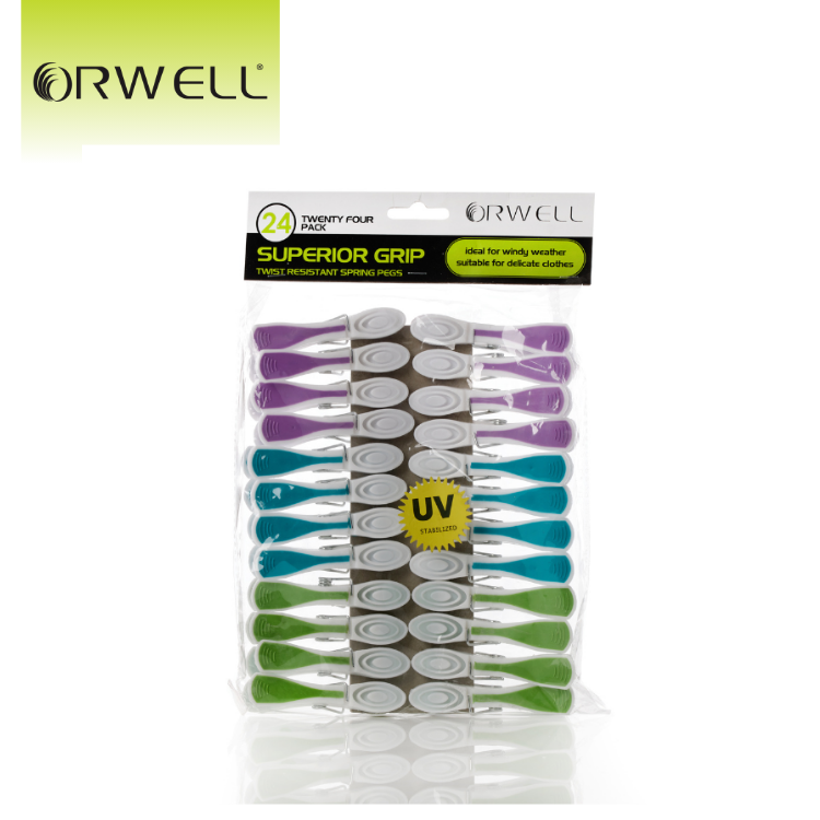 Orwell Superior Grip Spring Pegs 24pk