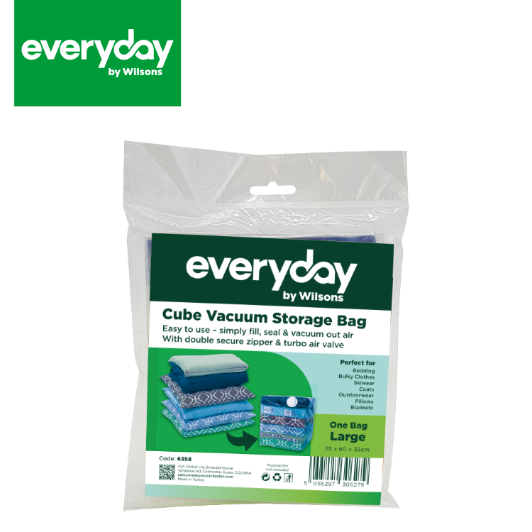 Everyday by Wilsons Cube Vacuum Storage Bag Large 55 x 60 x 35cm