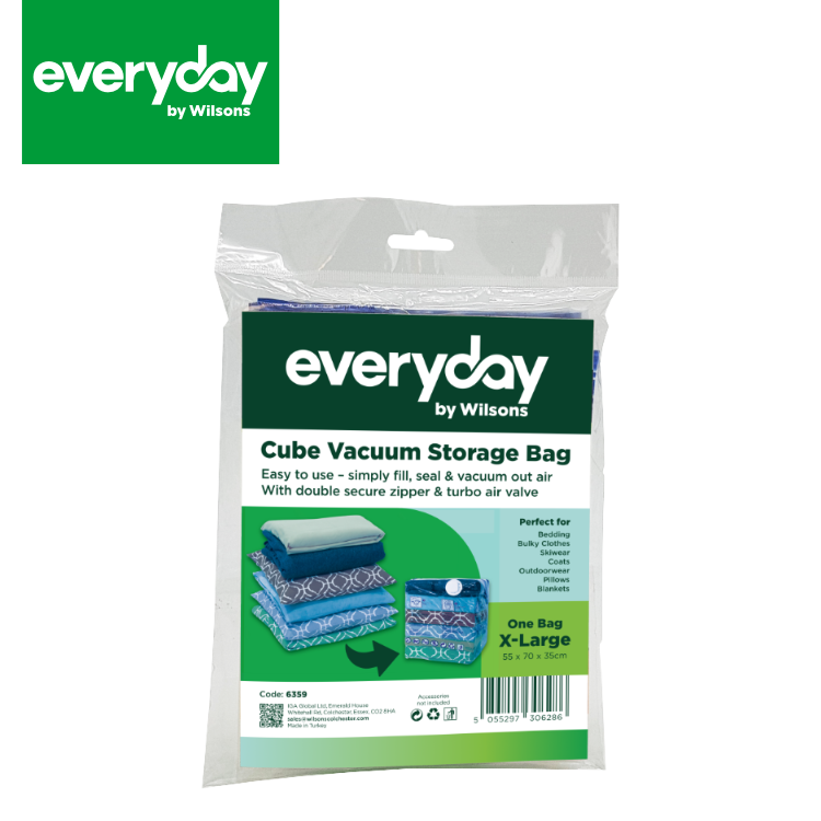 Everyday by Wilsons Cube Vacuum Storage Bag X-Large 55 x 70 x 35cm