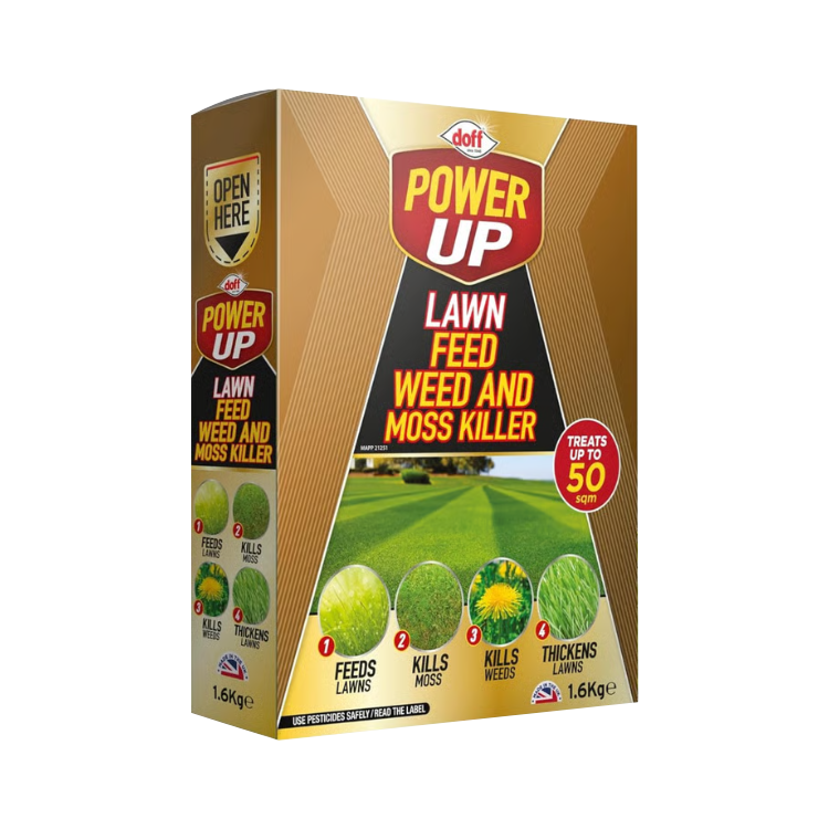 Doff PowerUp Lawn Feed, Weed & Moss Killer 1.6kg