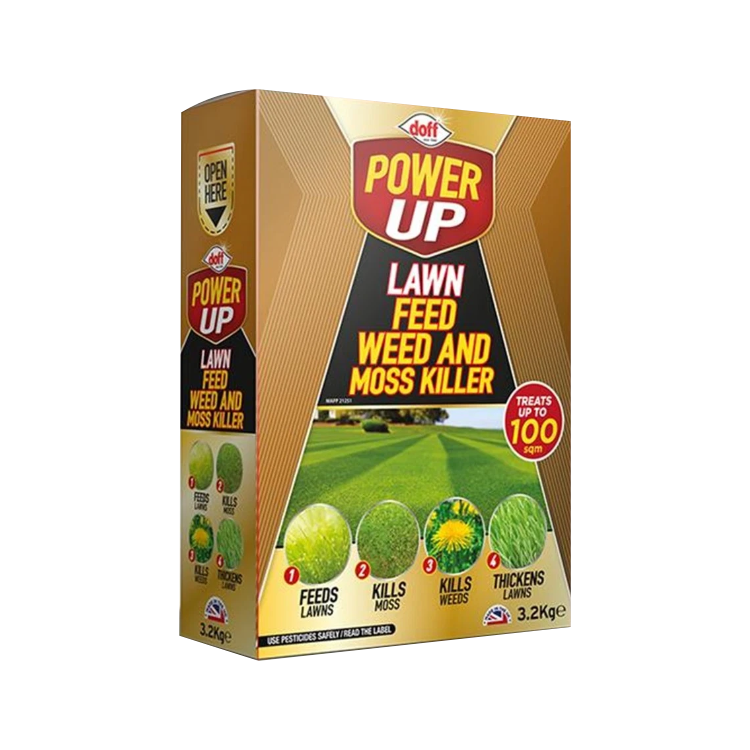 Doff PowerUp Lawn Feed, Weed & Moss Killer 100sqm 3.2kg