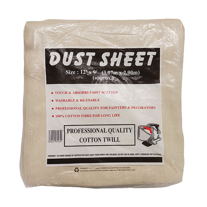 Cotton Twill Dust Sheet 12 x 9'