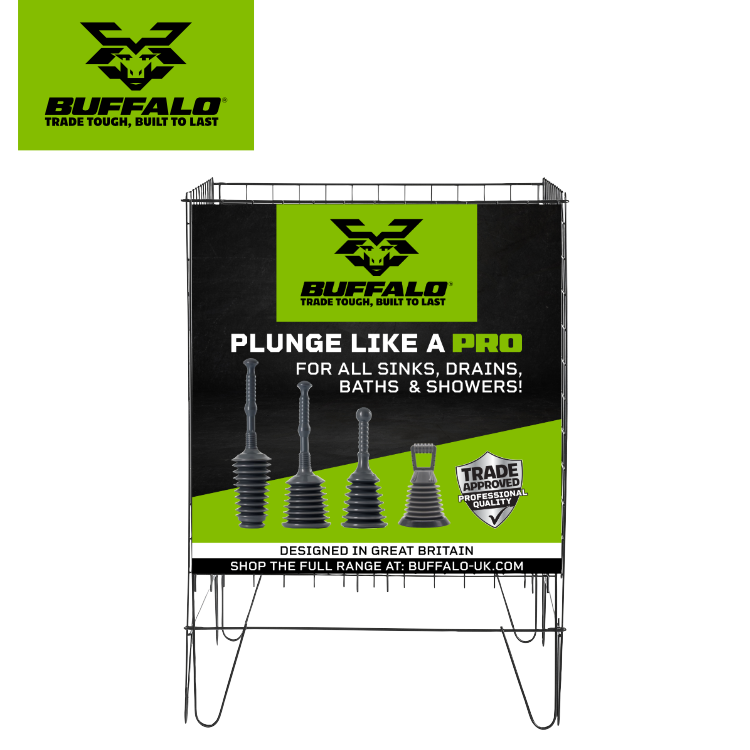 Buffalo Plunger Dump Bin FSDU - FREE when you buy £250 of Buffalo Plungers