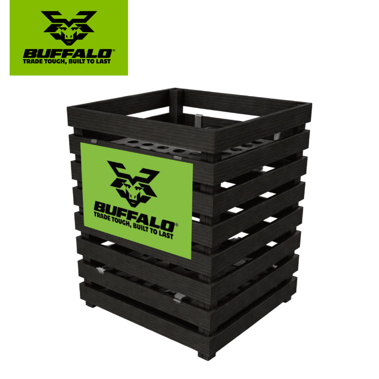Buffalo Wooden Dump Bin - FREE when you buy &pound;350 of Buffalo Brushware stock