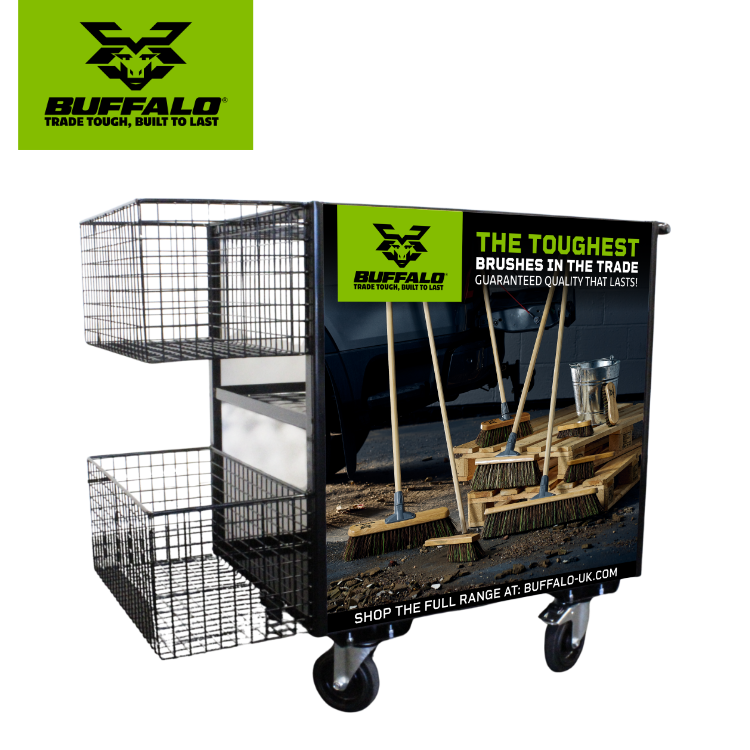 Buffalo Brushware Display Trolley - FREE when you buy £600 of Buffalo Brushware stock