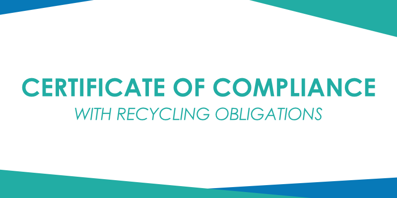 Certificate of Compliance with Recycling Obligations